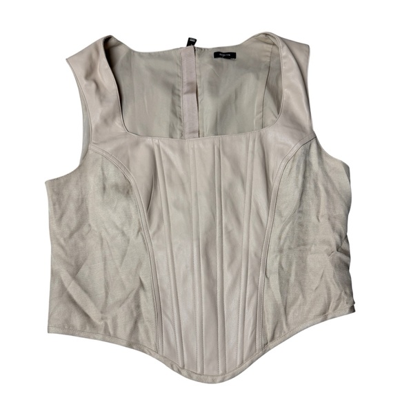 Express faux leather cropped tank corset - Picture 1 of 8